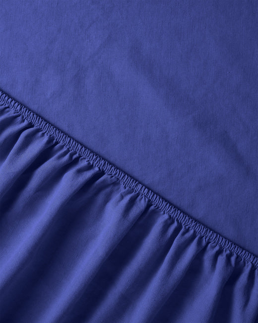 Hoeslaken Linnen Royal Blue