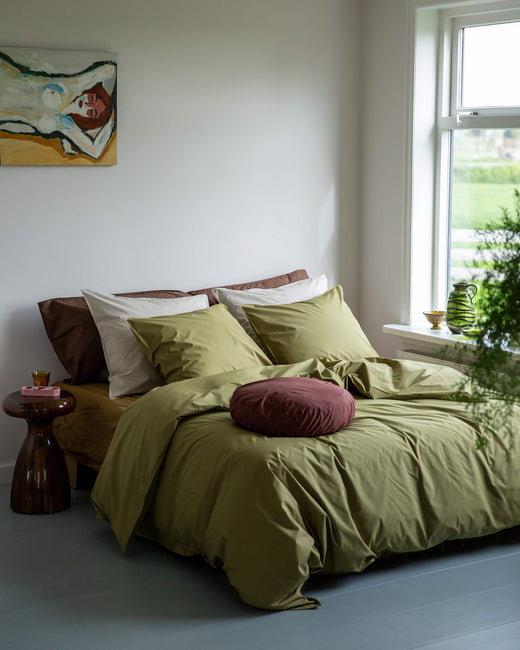 Housse de couette Coton Vert Olive