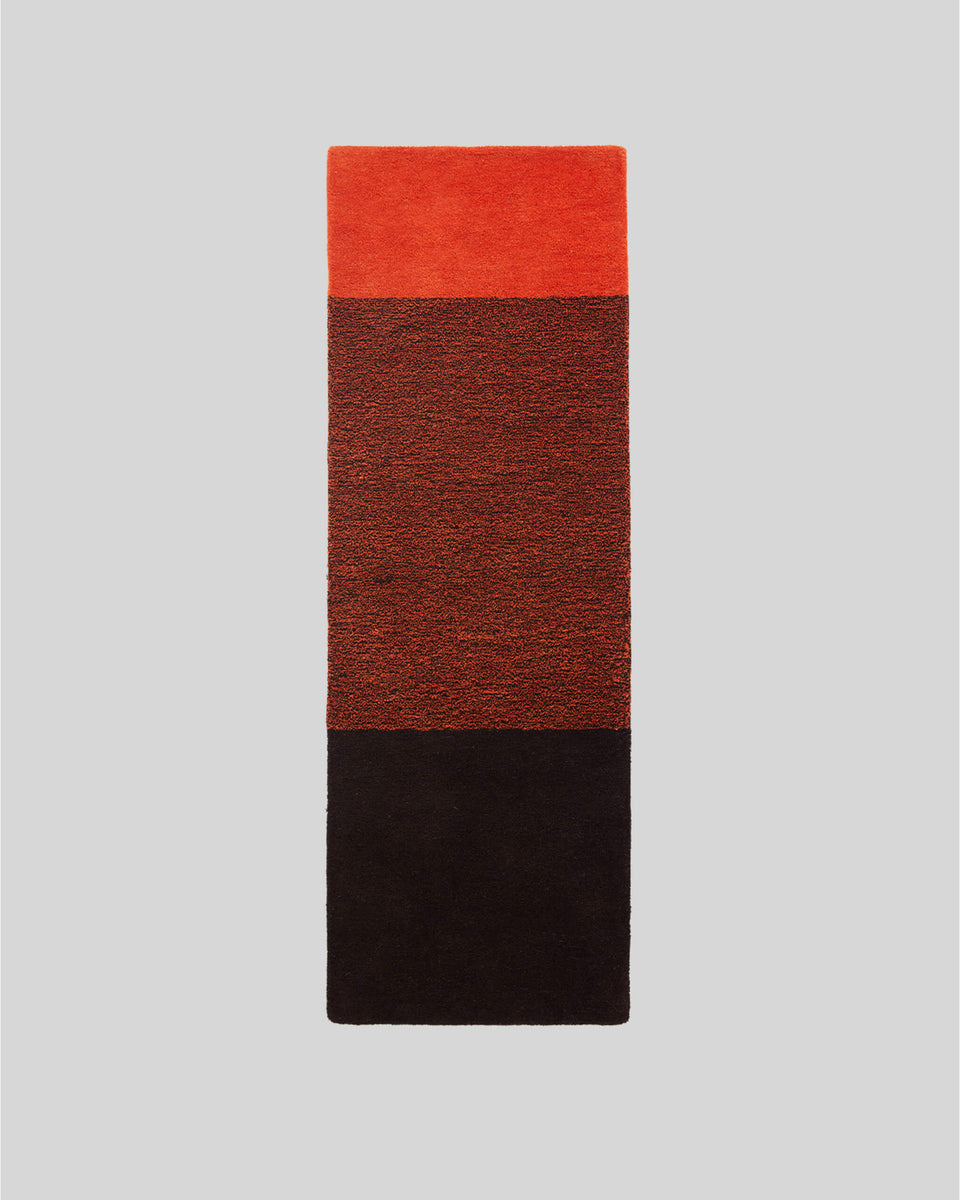 Tapis Laine Horizontal Coquelicot Orange Marron